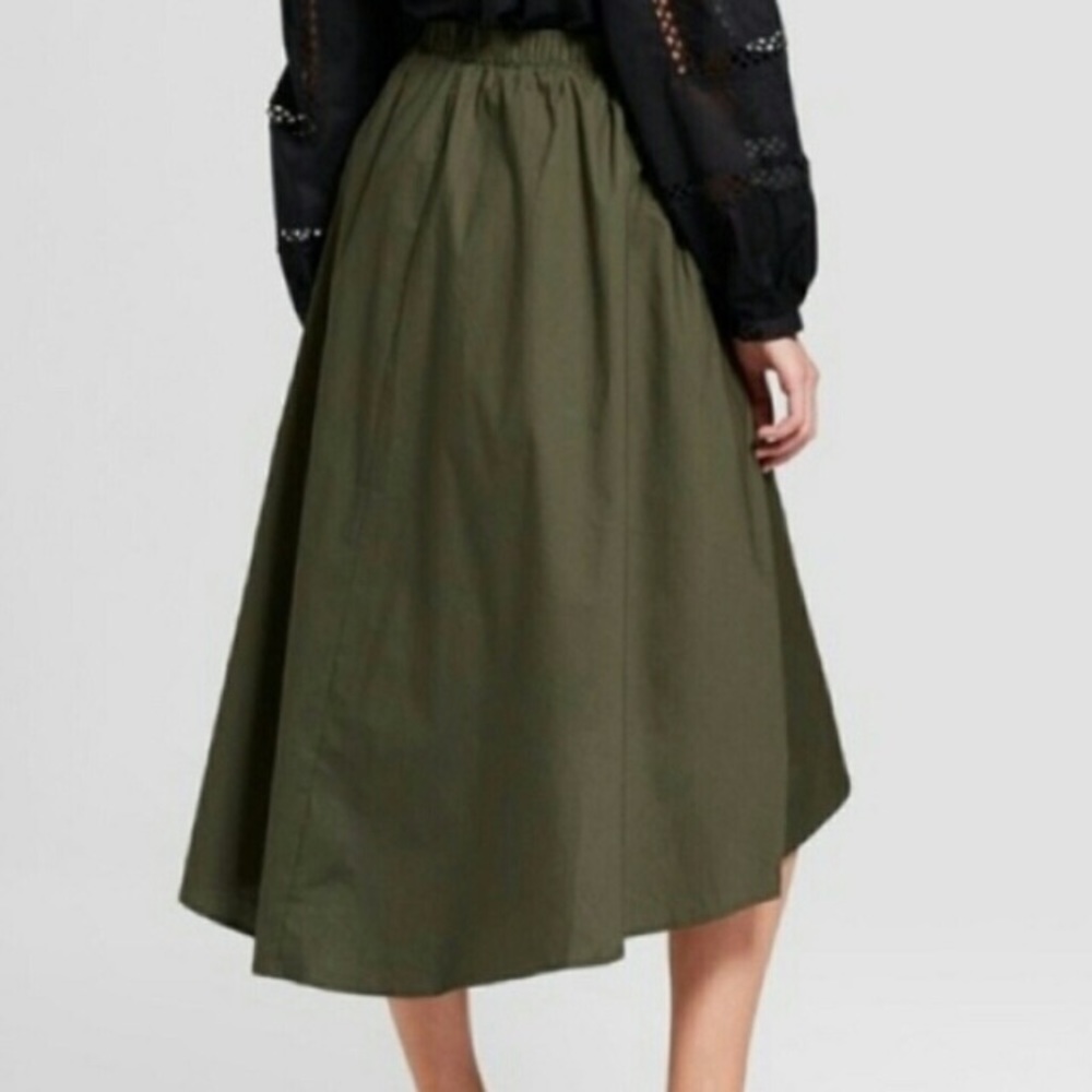 Dark green tie full skirt - Picture 3 of 4